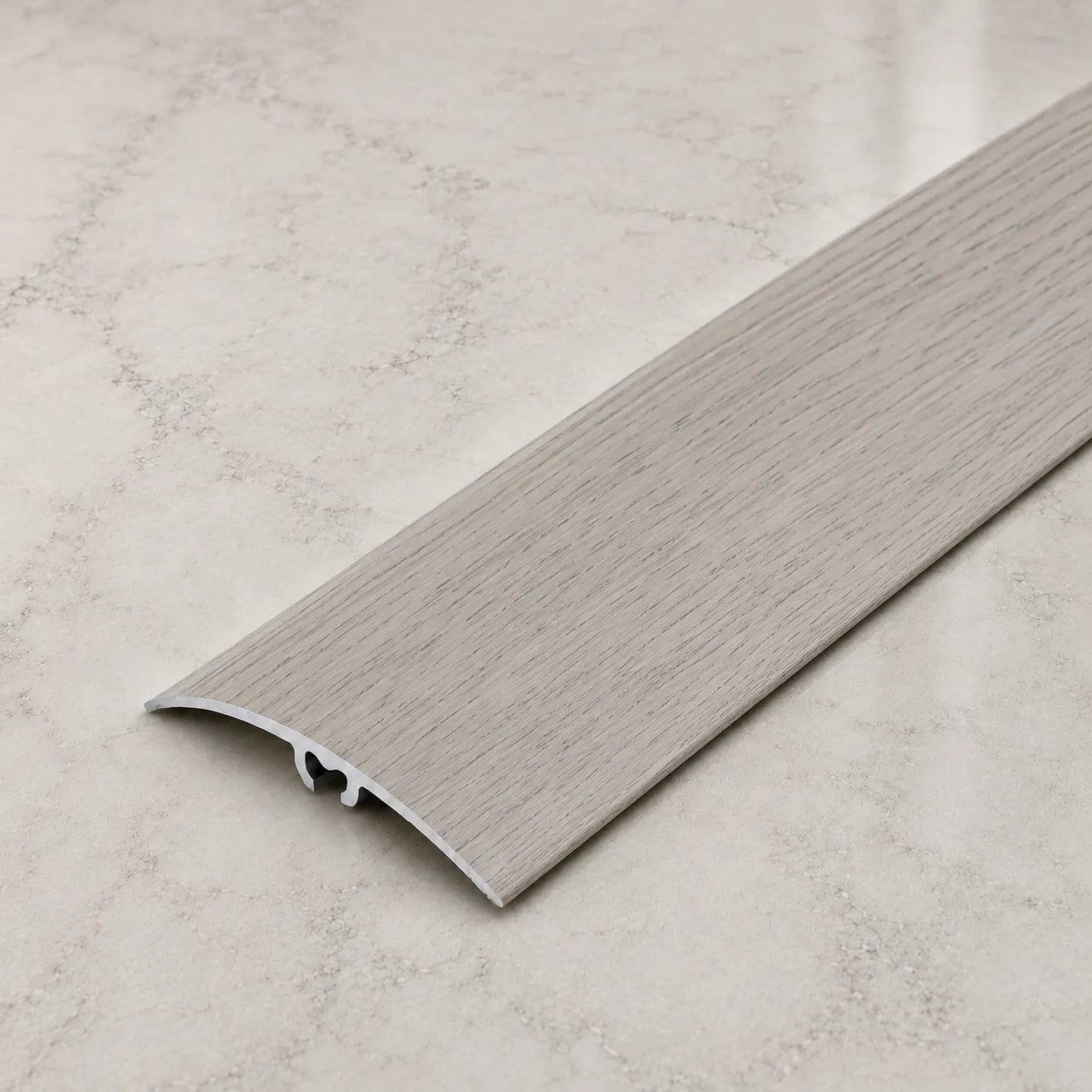 50mm heavy wood effect Aluminium Door Threshold Strip in Tobacco Oak